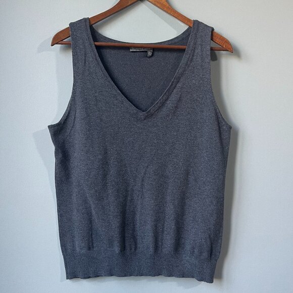 Tristan & Iseut Vintage Sweater Vest in gray Size Large - Picture 1 of 6